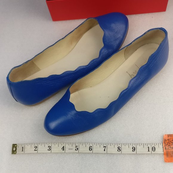 french sole fs/ny Jigsaw Ballet flats Limited Edition Cobalt Royal blue size 10 - Picture 8 of 9